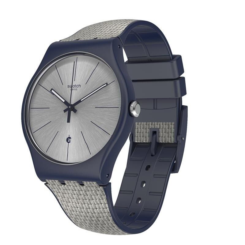 Swatch SUON402 JAM TANGAN PRIA SWATCH SUON402 GREY CORD Original Gransi Resmi