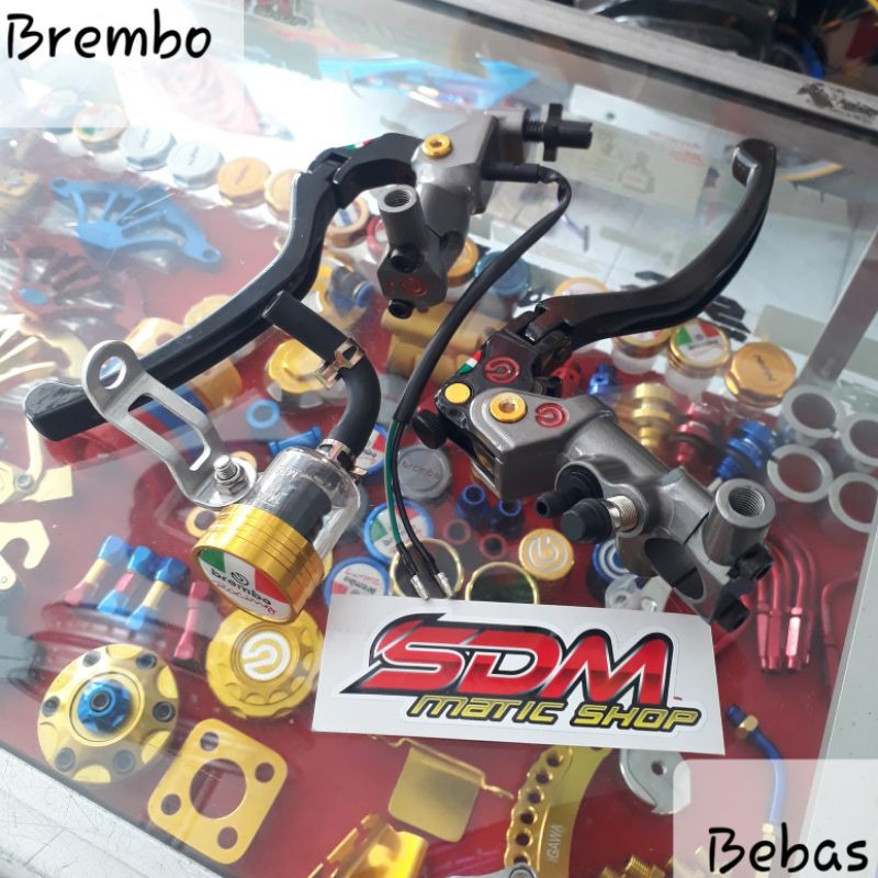 Master rem kanan kiri brembo izumi plus dudukan spion