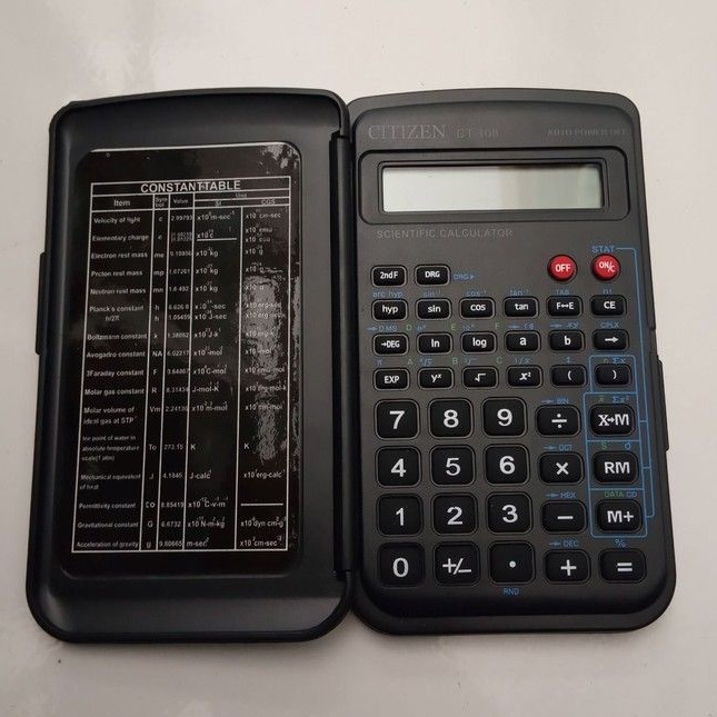 KALKULATOR CITIZEN CT-108 scientific calculator 10+2 digits trigonometric flip cover