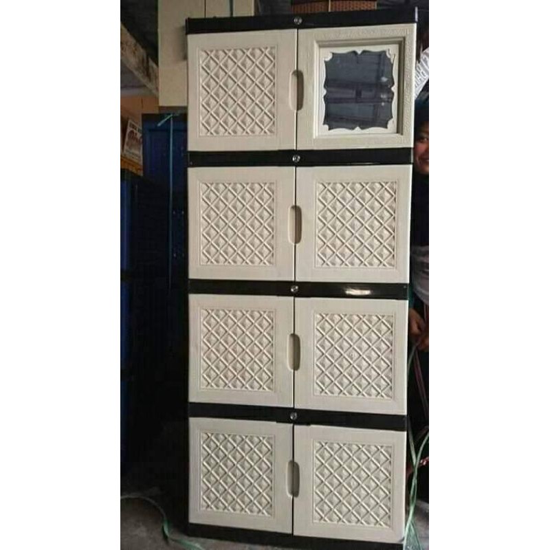 lemari plastik jumbo kaca aquose/ lemari plastik kaca