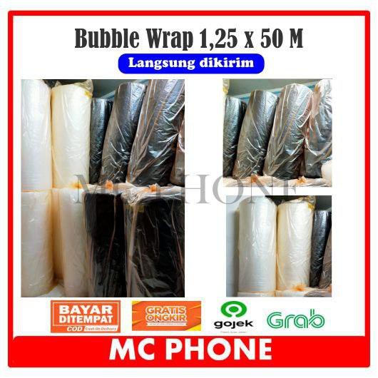 BUBLE WRAP ROLL 125x 50 M HITAM BENING SELALU READY