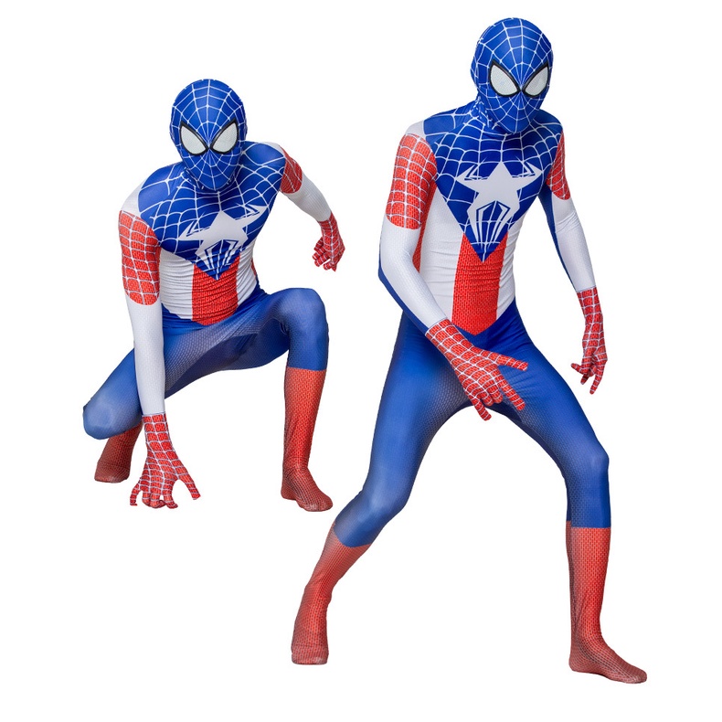 Voucher Shopee Cosplay Kostum Spiderman Anak Avenger Superhero Costume laki Jumpsuit + Topeng impor