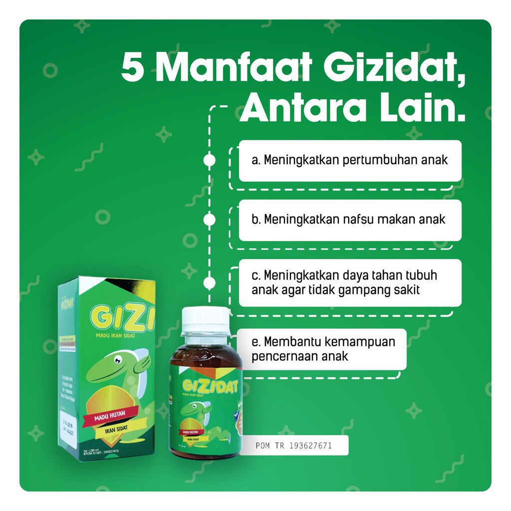 Paket 10 Botol Gizidat Original - Vitamin Penambah Nafsu Makan Anak Sehat Cerdas - Madu Gemuk Badan