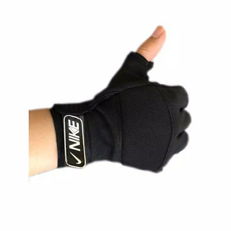 Sarung tangan motor pria half finger cevlar gym fitness nk bikers murah terlaris