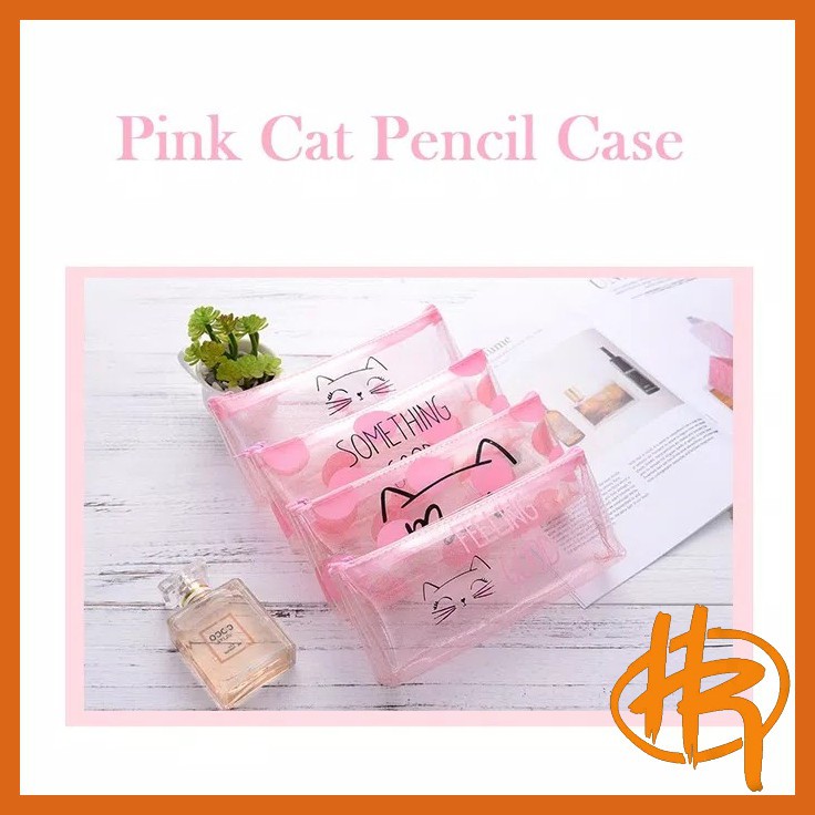 

tempat pensil kucing pink / tempat kosmetik / tempat pensil / kotak pensil / pensil / stationery