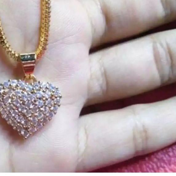 ➩ kalung milano kecil set liontin love perhiasan wanita fashion pengganti emas ♩