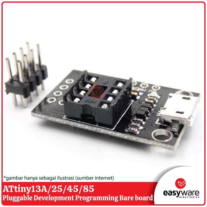 ATtiny13A/25/45/85 Pluggable Development Programming Bare board