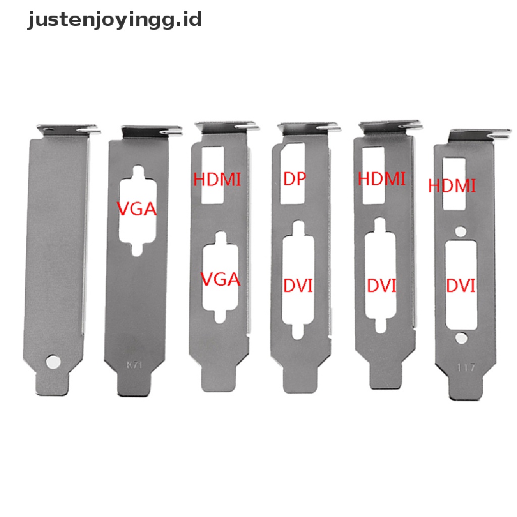 // justenjoyingg.id // Low Profile Bracket Adapter DVI HDMI VGA Port For Half Height Graphic Video Card ~