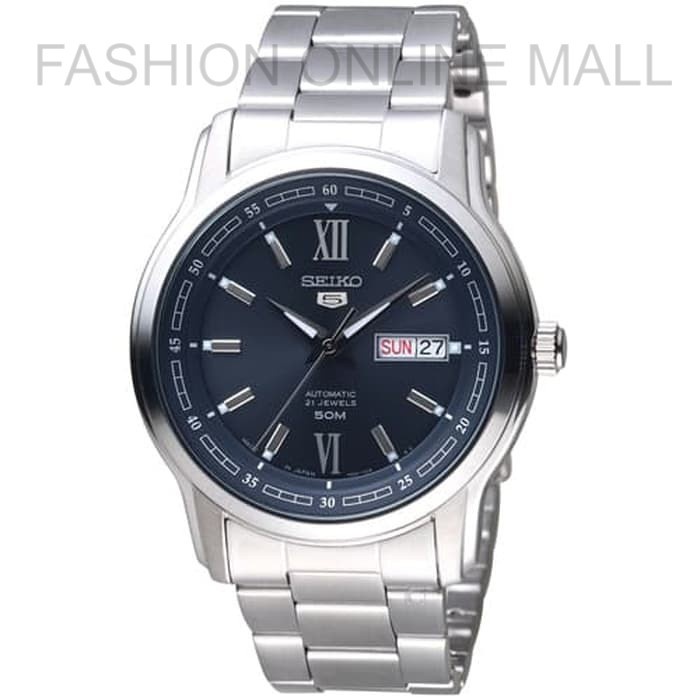 Jam Tangan Pria Seiko 5 Automatic SNKP17K1 Man Dark Blue Dial Stainless Steel SNKP17 Original