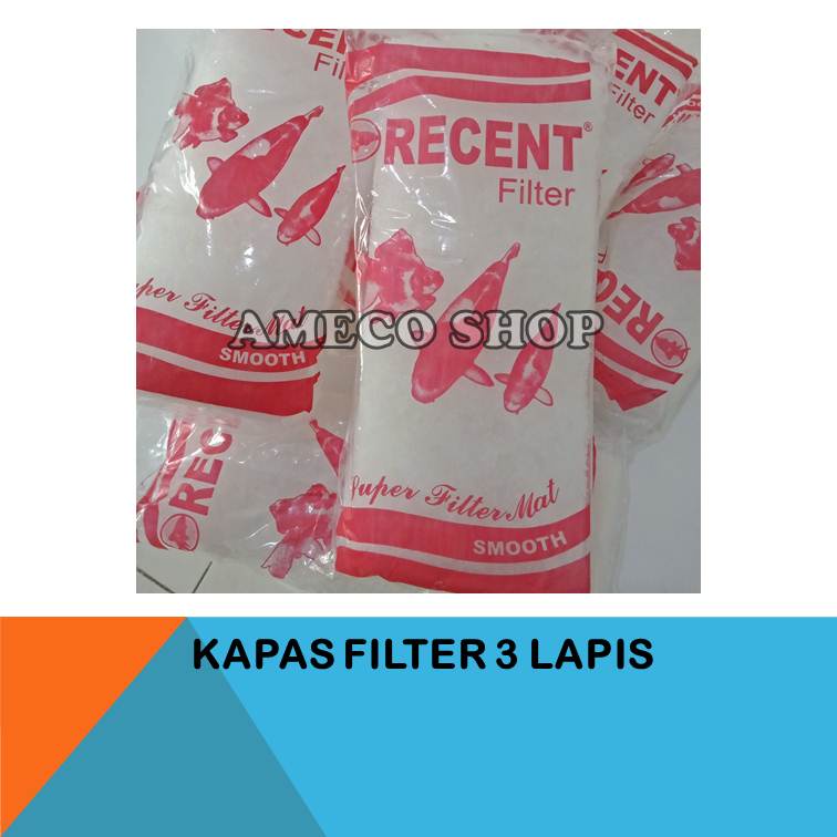 Kapas Filter Kapas Aquarium Kapas Dacron Kapas Busa Putih 3 Lapis