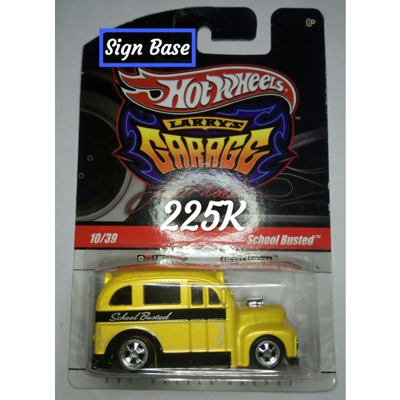 Hot Wheels School Busted Larrys Garage Sign Base