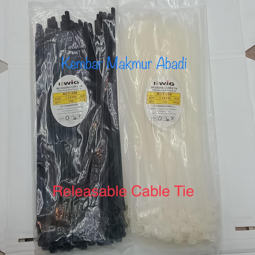 Kabel Ties Releaseable 7.2x350mm (35cm) / Kabel Ties Buka 35 cm / Ties 35cm Releasable