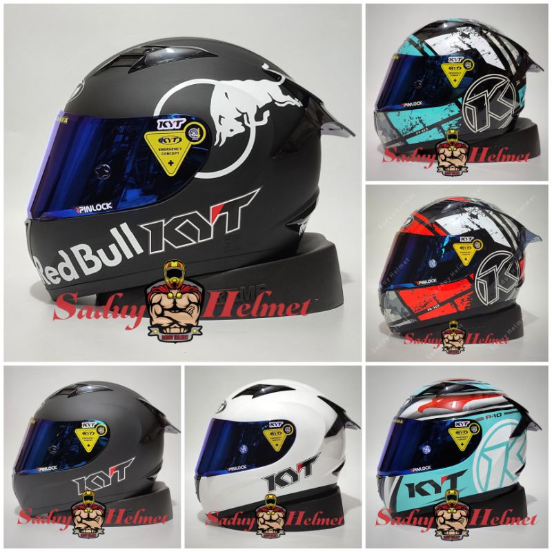 HELM KYT R10 SOLID HITAM DOP - BLACK DOP PAKET GANTENG