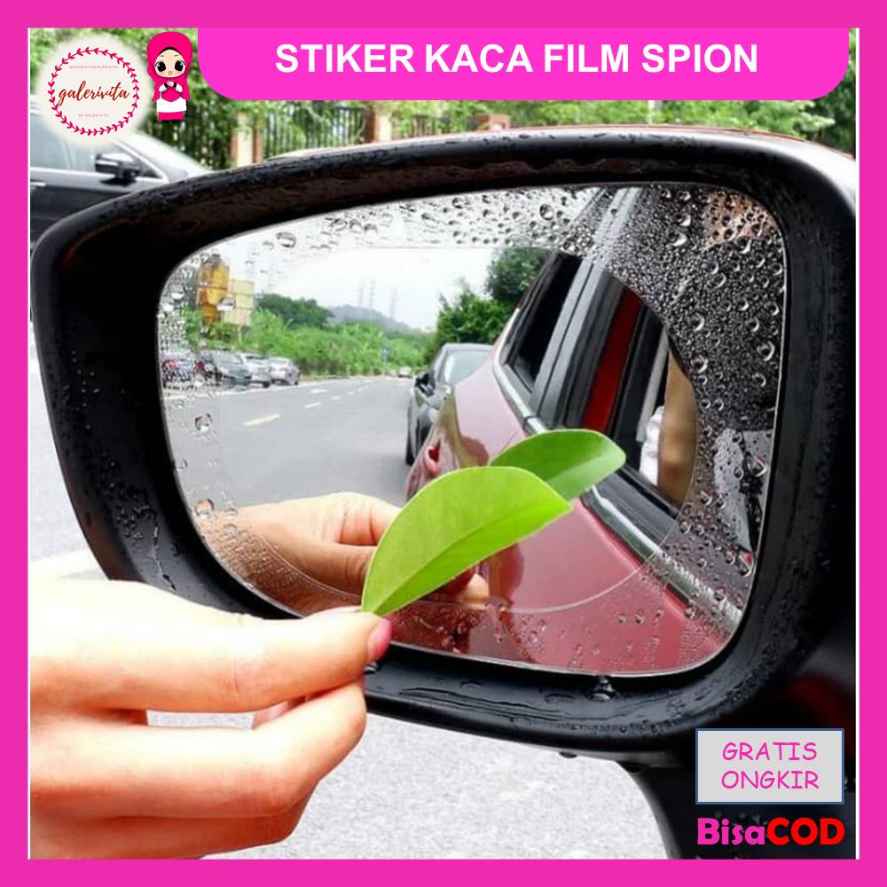 Stiker Kaca Film Spion Mobil Anti Air / Stiker Spion Mobil Anti Embun / Pelindung Spion Kaca Mobil