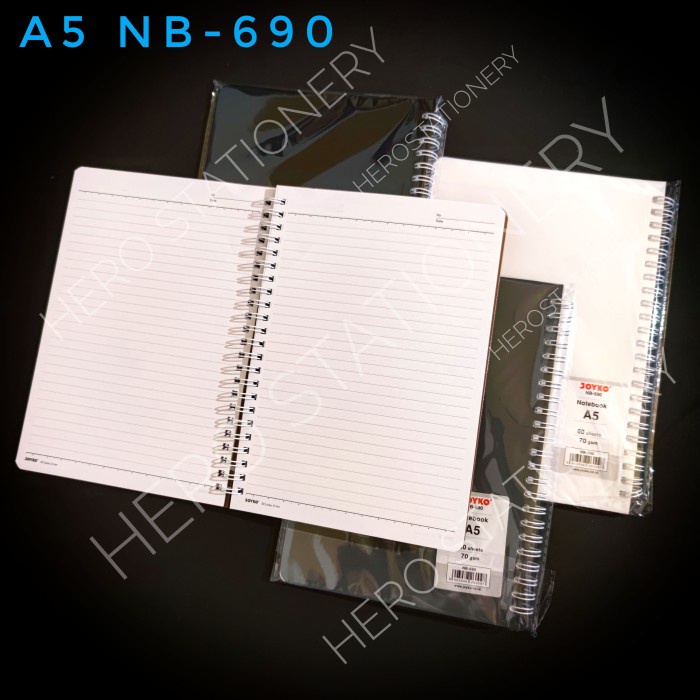 

Produk Buku Agenda Notebook Notes Bergaris Joyko A5 60 Halaman Nb-690 Sale!!!