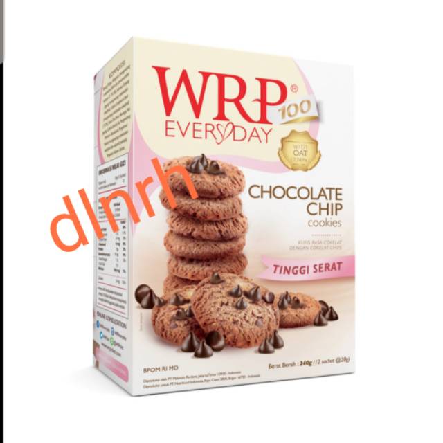 

WRP Cookies Chocolate (12 x 20G) Cookies Cemilan Snack Biskuit Diet