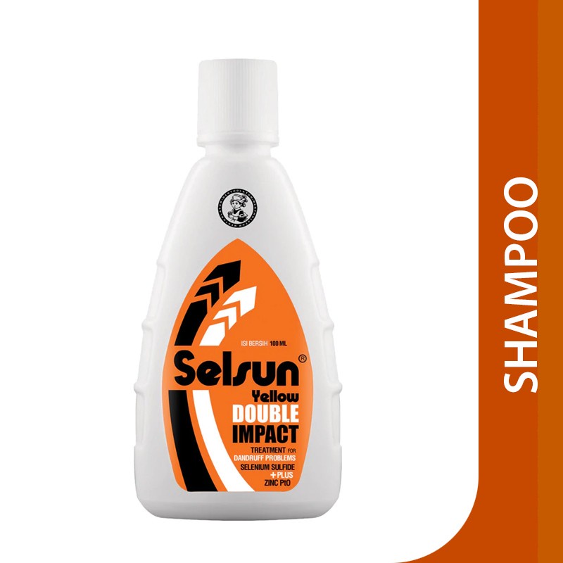 Shampoo Selsun Yellow Double Impact Treatment Shampoo Anti Ketombe &amp; Gatal