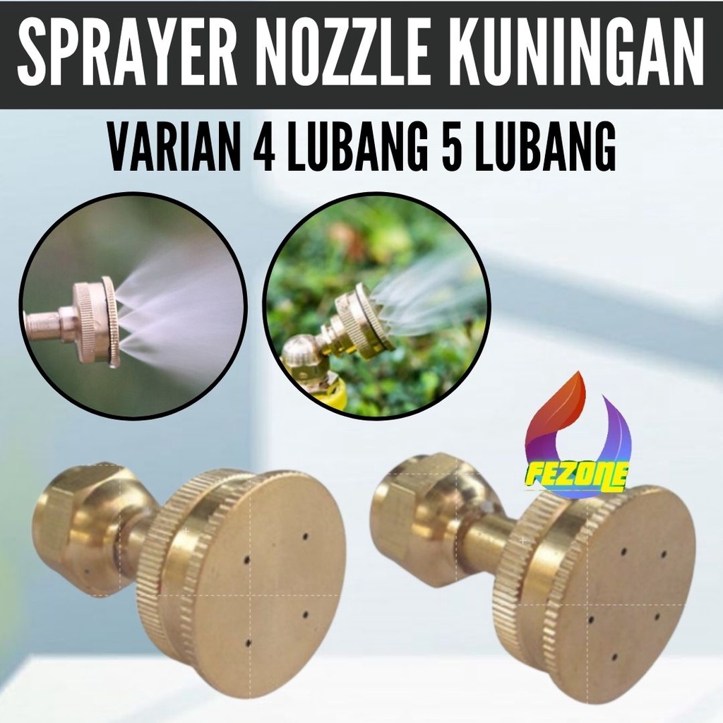 NOZZLE SPRAYER KABUT SPUYER ELEKTRIK KUNINGAN HAMA TANAMAN TAMAN PERALATAN BERKEBUN FEZONE