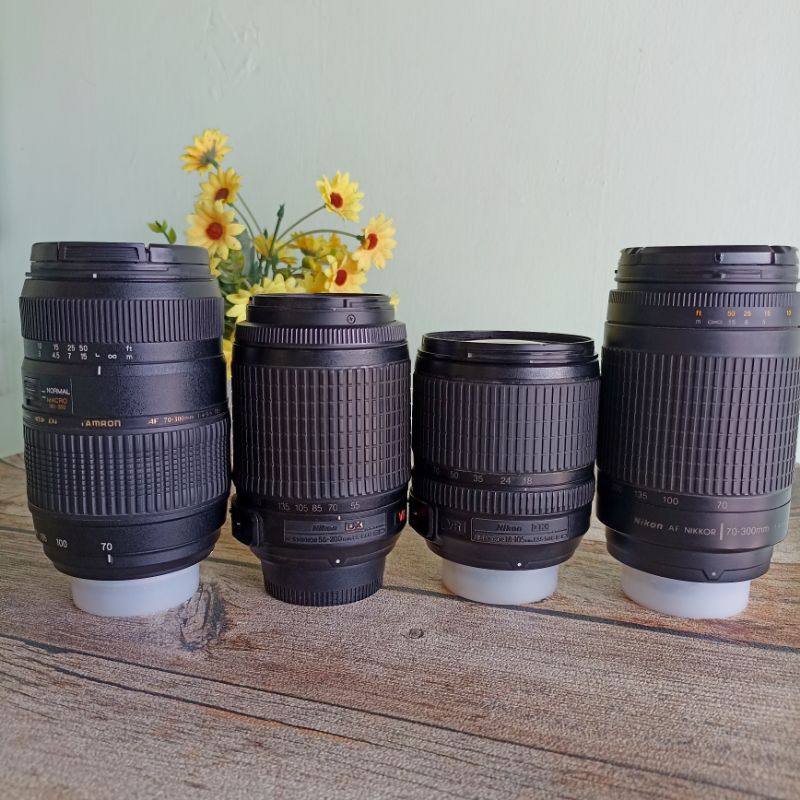 Lensa Nikon 18-105 Kit dan Lensa Tele Nikon Normal Siap Pakai Bergaransi For d3200 d3100