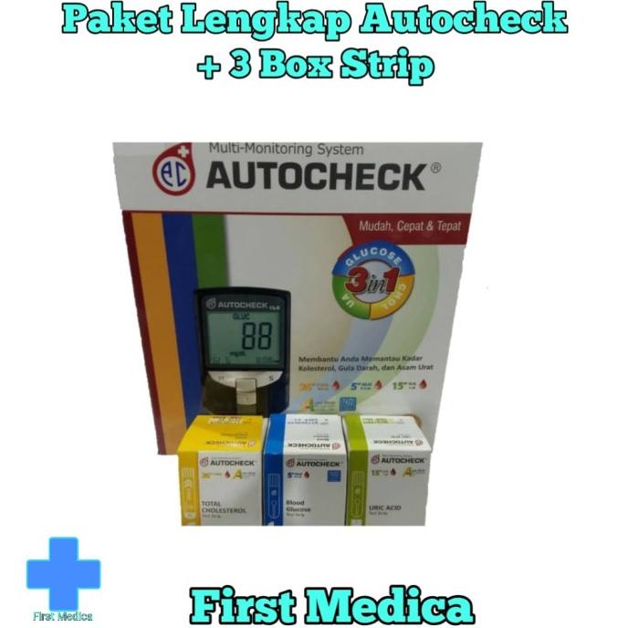 Jual Paket Lengkap Alat Autocheck Gcu Box Strip Gula Koles Asamurat Shopee Indonesia