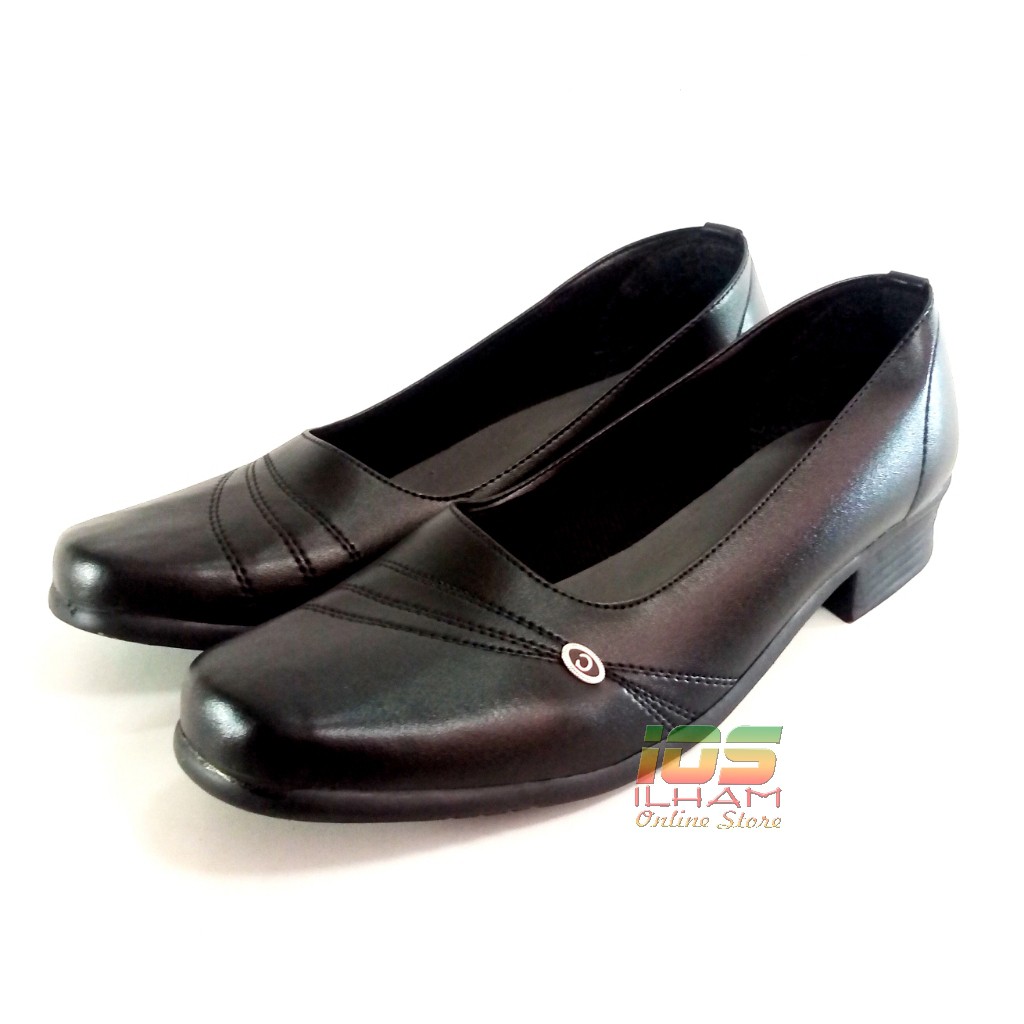 G.06 Sepatu Pantofel Wanita Guru Kerja Kantor Hak 3cm Size 37-41