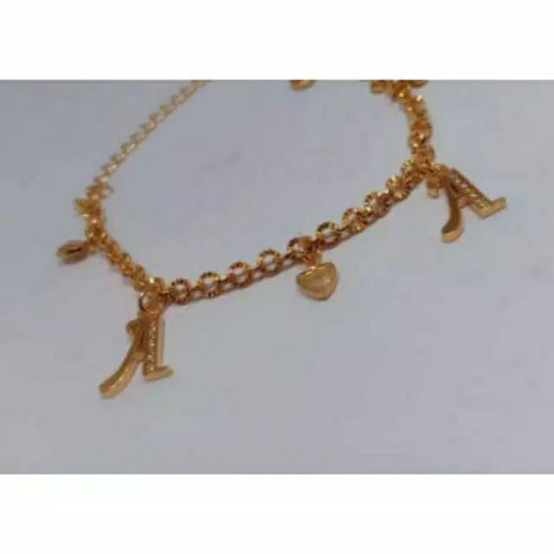 Fourfashion Gelang Tangan Sirkon Huruf Motif Kecil kekinian