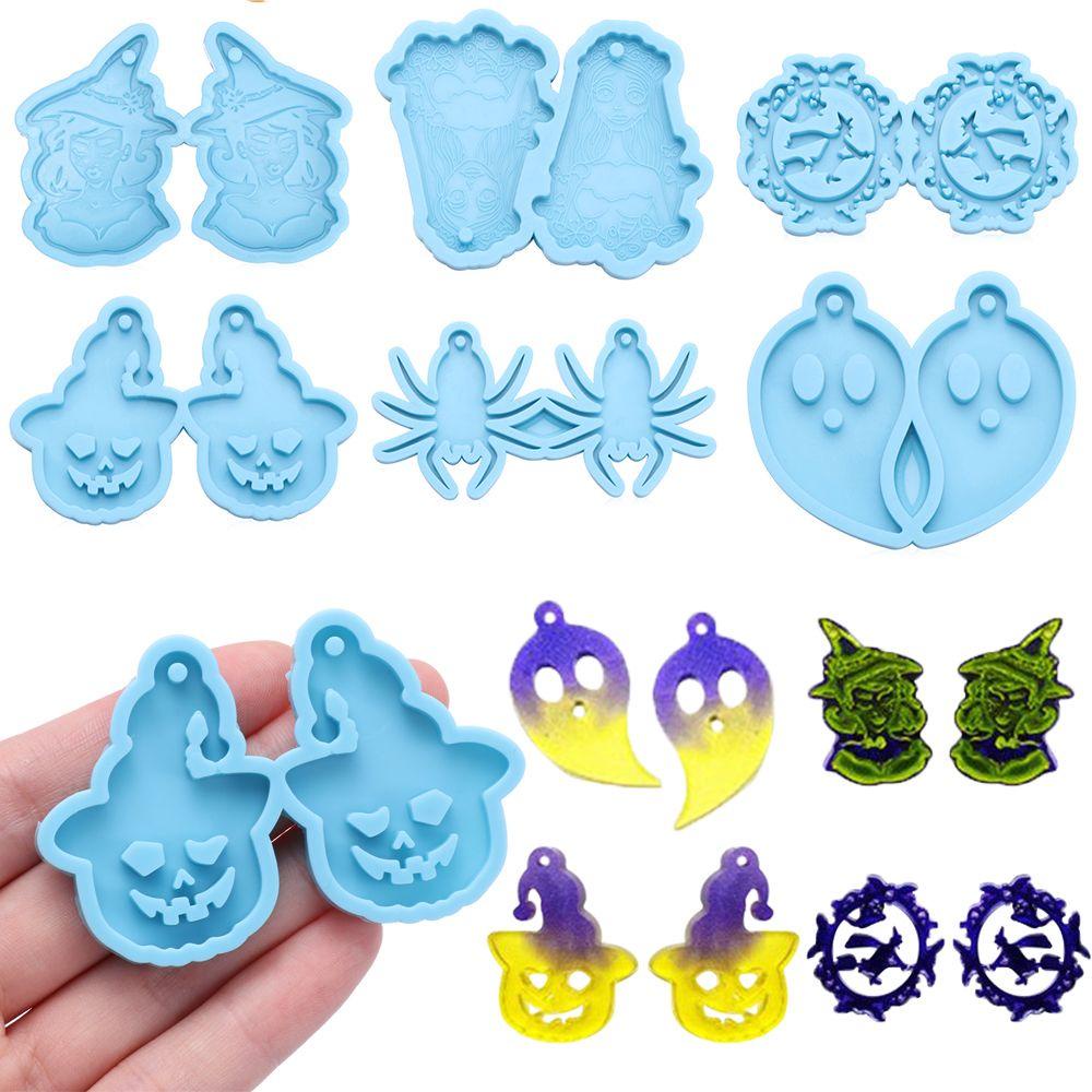 R-flower Earrings Resin Mold DIY UV Epoxy Membuat Perhiasan Alat Cetakan Silikon Resin Kristal