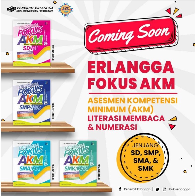 Buku Erlangga Fokus Akm SD SMP SMA SMK 2021 Penerbit Erlangga Original