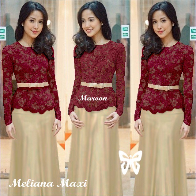 LV MELIANA MAXI DRESS KEBAYA SS - Gamis Pakaian Wanita Muslim