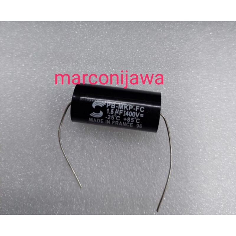 capasitor solen 1.5uf 400V axial kaki kanan kiri