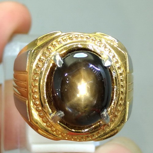 Cincin Batu Black Safir Star Bangsing Kresnadana Asli