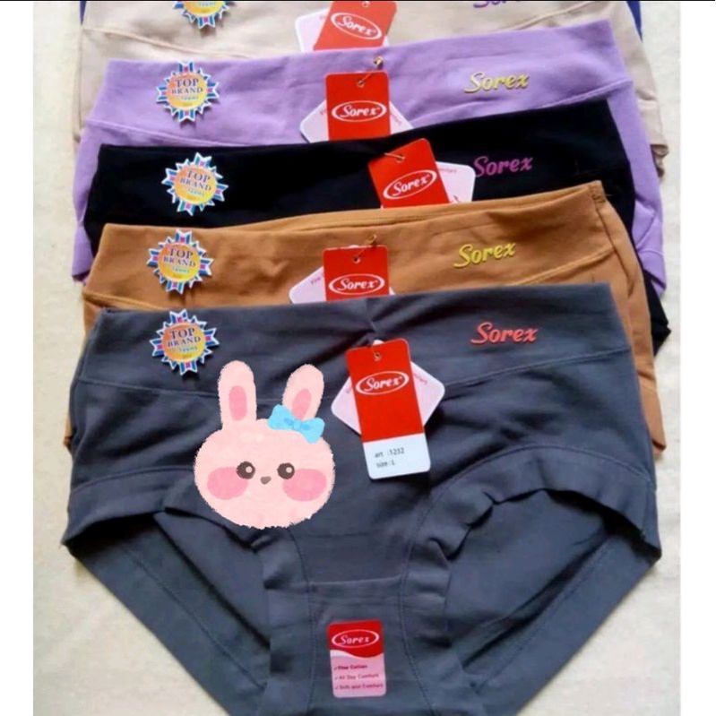 (6pcs) cd sorex 1232 M.L.EL,QL / CD WANITA SOREX / CElana dalam sorex 1232 / underwear sorex