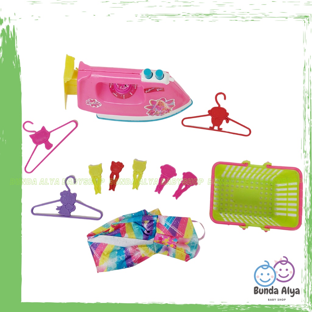 Mainan Anak Household Set Setrikaan Iron Setrika Mini Appliance Pink Mainan Anak Termurah Mainan Setrika Setrikaan Anak Mainan Edukasi Anak Lengkap Dengan Hanger Jepitan Baju Keranjang Baju Setrika dan Baju Mainan Edukasi Anak Untuk Setrika