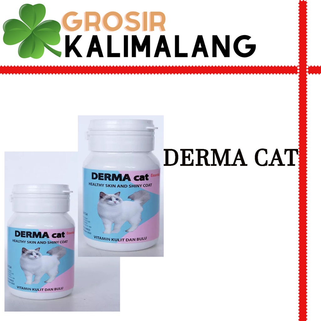 Derma Cat Vitamin Bulu &amp; Kulit Anti Rontok Untuk Kucing