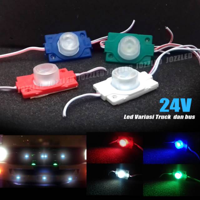 Lampu Led 12V 24V Modul Lensa Bulat 1 Mata Senja Kolong Rem Truck