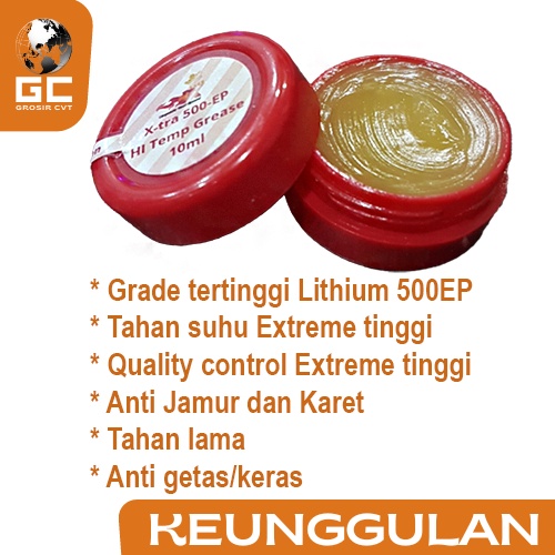 Grease minyak gemuk pelumas bearing cvt hi temp lithium Race-K X-tra 500-EP 10ml