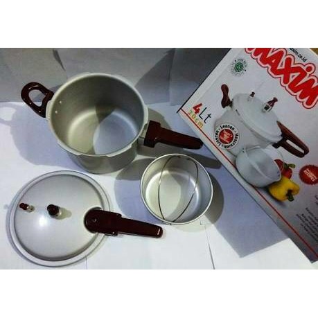 TERMURAH Maxim Panci Presto Pressure Cooker [20 Cm / 4L] - Silver 4 Liter