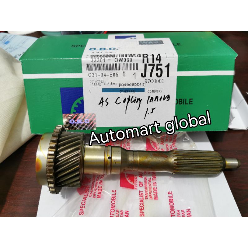 input shaft as kopling innova 33301-ow060 33x27x21