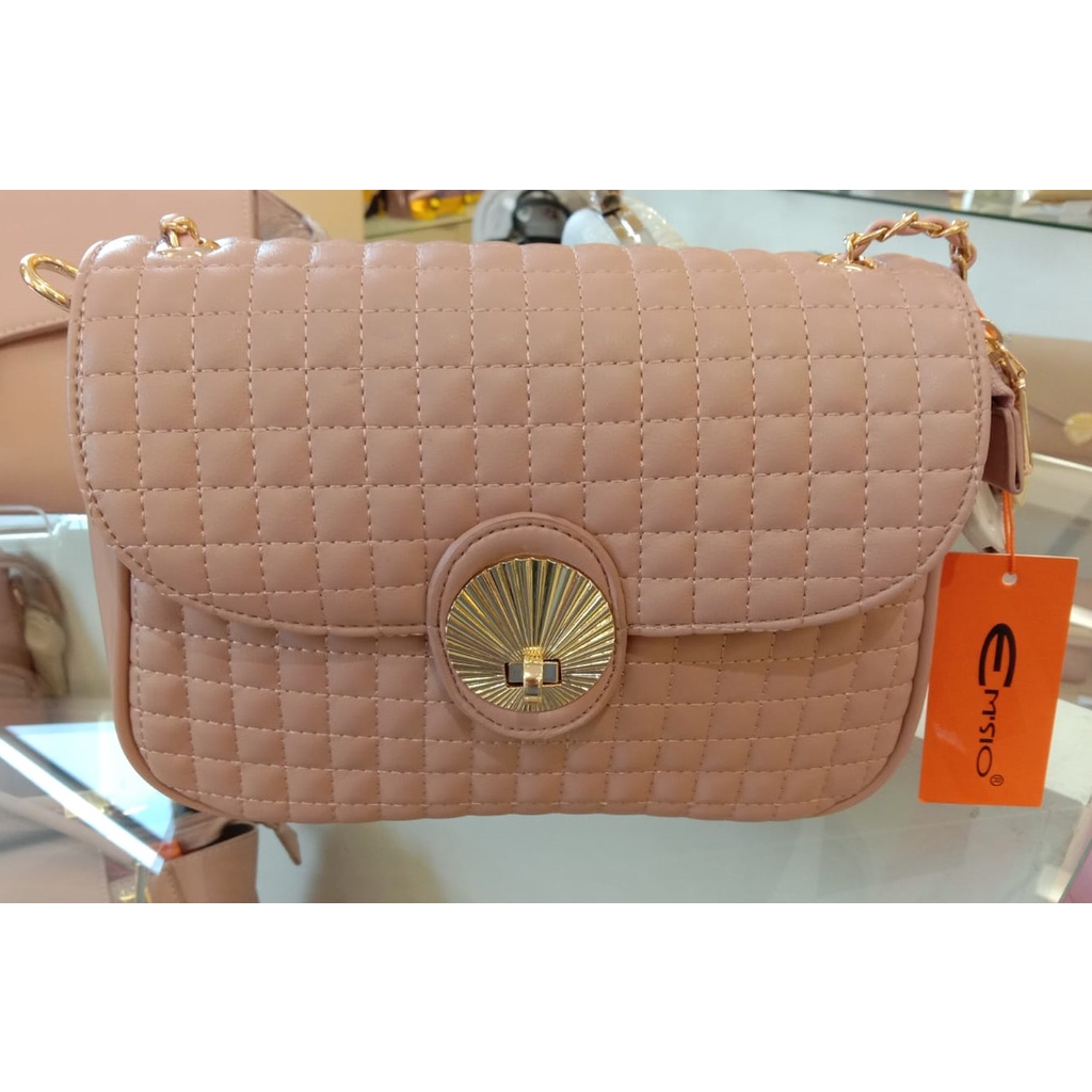 (EL.60) [PINK] TAS SELEMPANG WANITA MERK EMSIO BY ELIZABETH