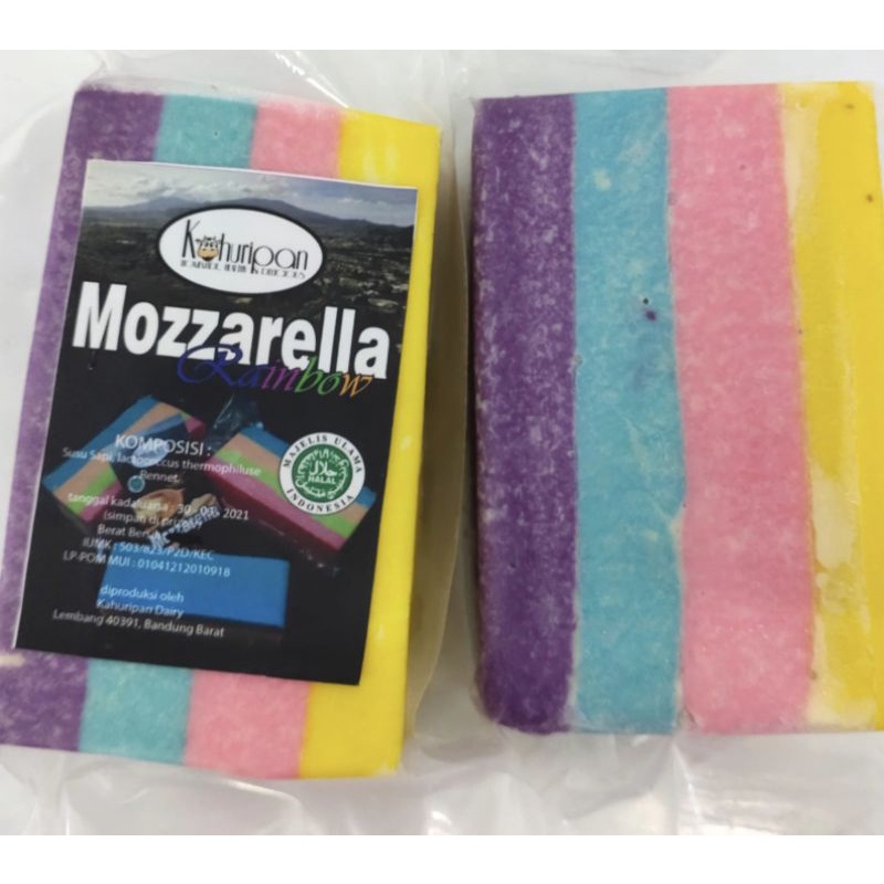 

Keju Mozzarella Rainbow Kahuripan 200gr / tidak bisa cod / hanya untuk noncod