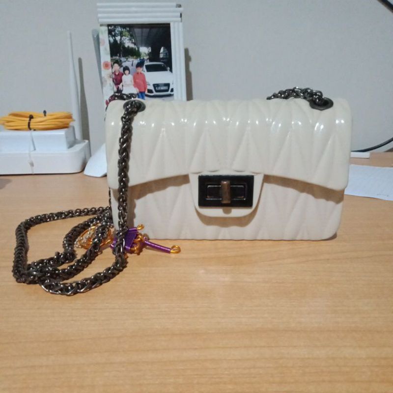 Tas rantai miniso//Tas selempang//Tas jelly miniso//slingbag//Miniso slingbag