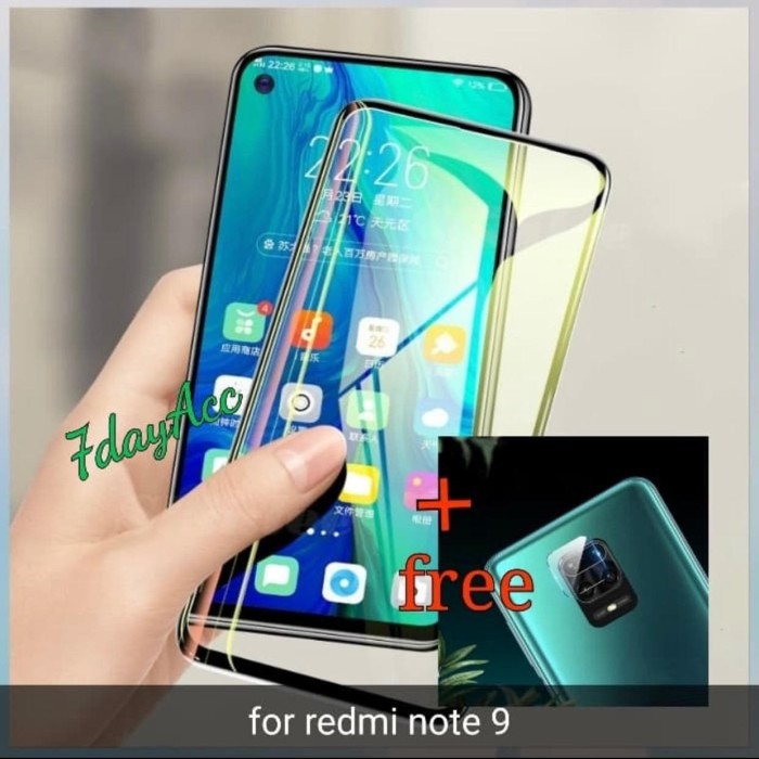 Tempered Glass Xiaomi Redmi Note 9 + Tempered Glass Camera Note 9 - SC