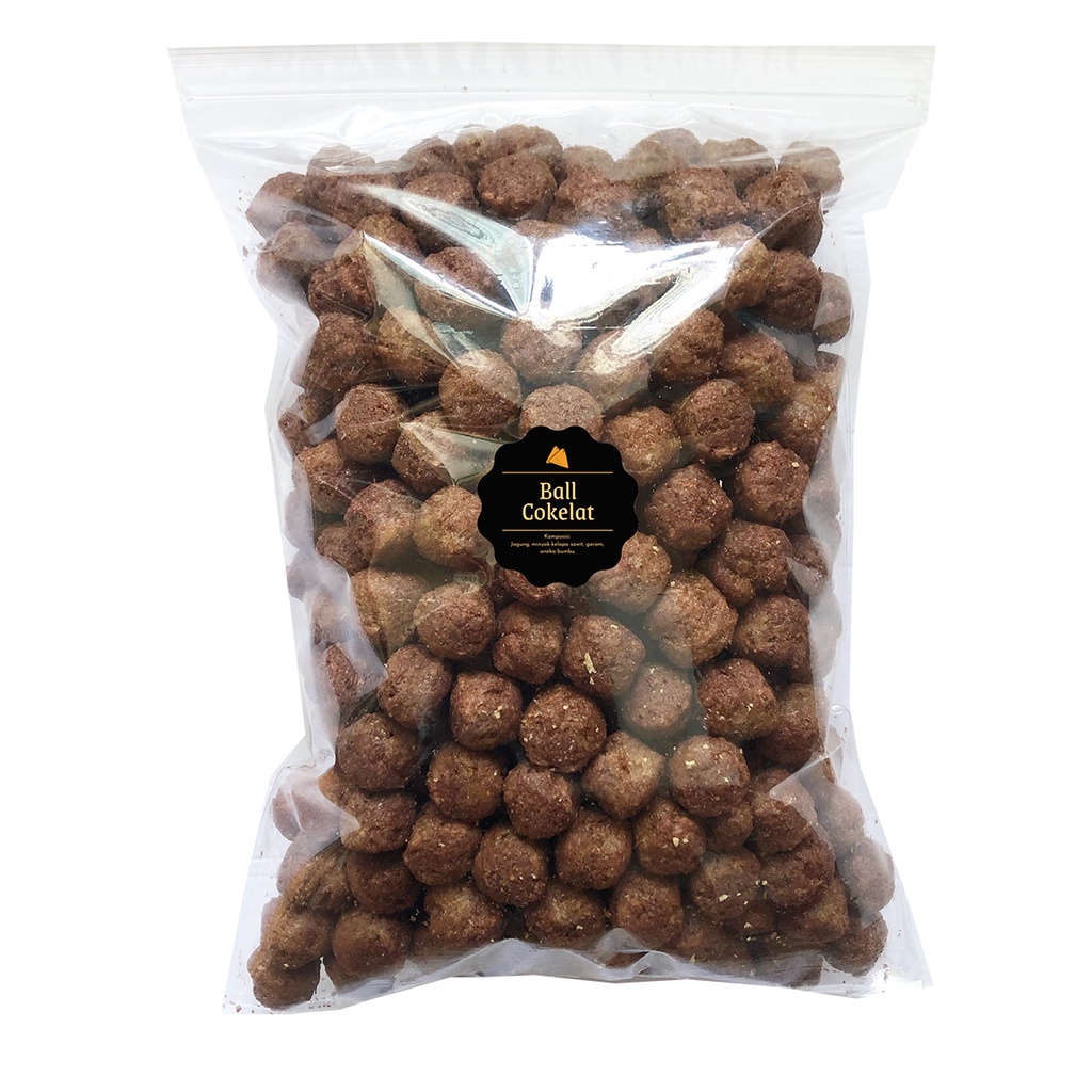 [DELISH SNACKS] Ball Cokelat (Grosir) 250gr / Snack Cemilan Camilan Grosiran Kiloan / Chiki Ciki Ball Enak Gurih