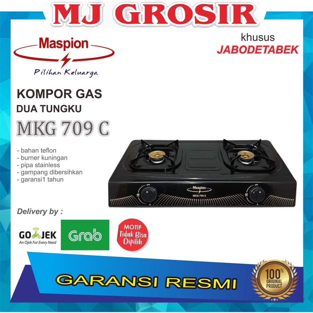 PROMO KOMPOR 2 TUNGKU MURAH MASPION MKG 709 C TEFLON