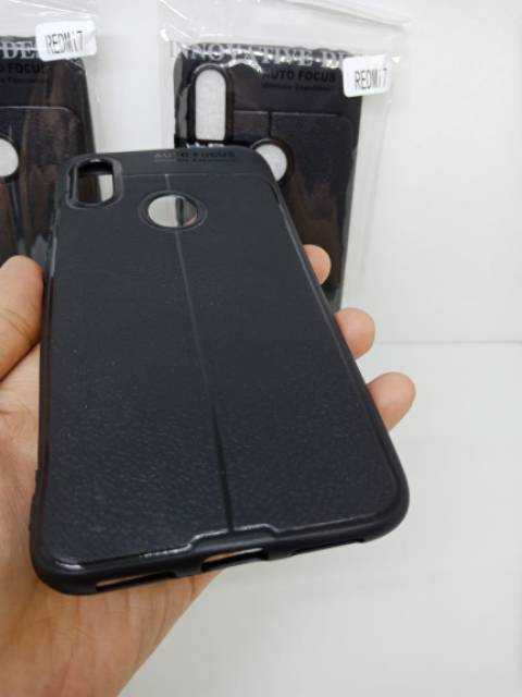 Auto Focus Redmi 7 6.26 inchi Leather Soft Case Xiaomi Redmi 7 AUTOFOCUS Motif Kulit Jeruk