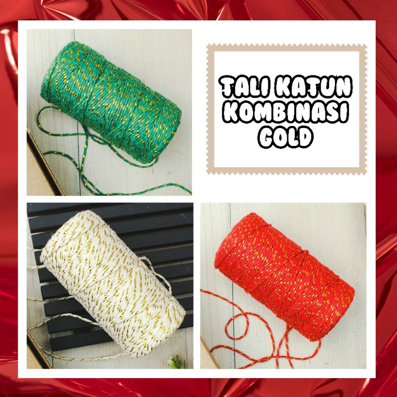 

Tali Katun Tali Craft Tali Hang Tag Warna Kombinasi Emas