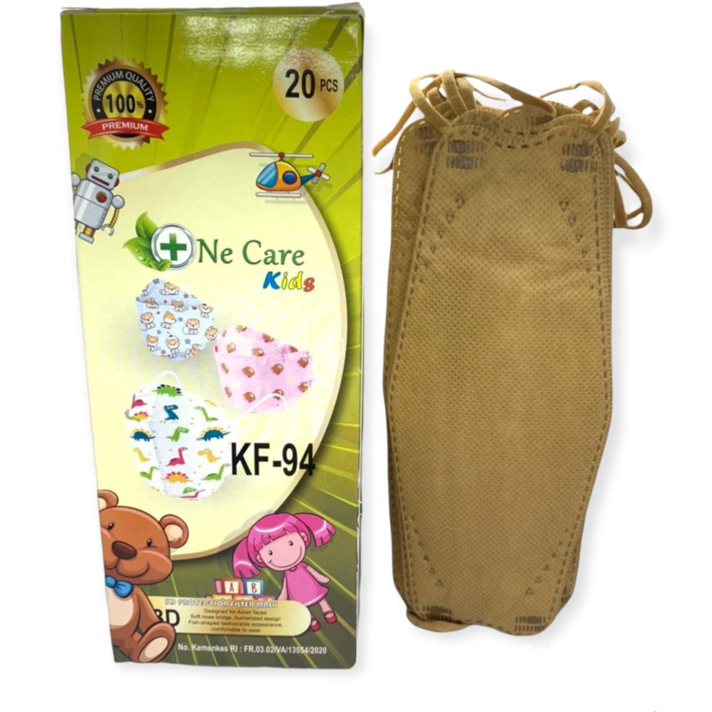 Masker Anak KF94 4Ply OneCare 4D Evo Stereoscopic Fish Premium Quality