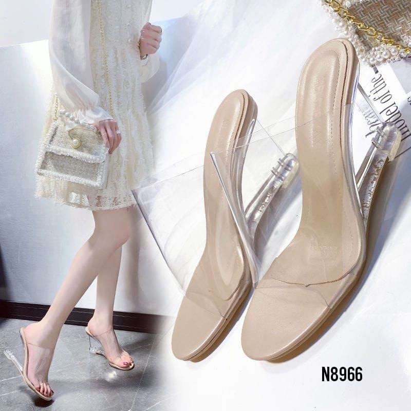 FHS WEDGES CRYSTAL TRANSPARAN, SUPER ELEGANT, CANTIK BANGETKODE N8966