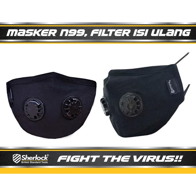 Masker Respirator Sherlock N99 ( Express Surabaya,Bandung, Makassar)