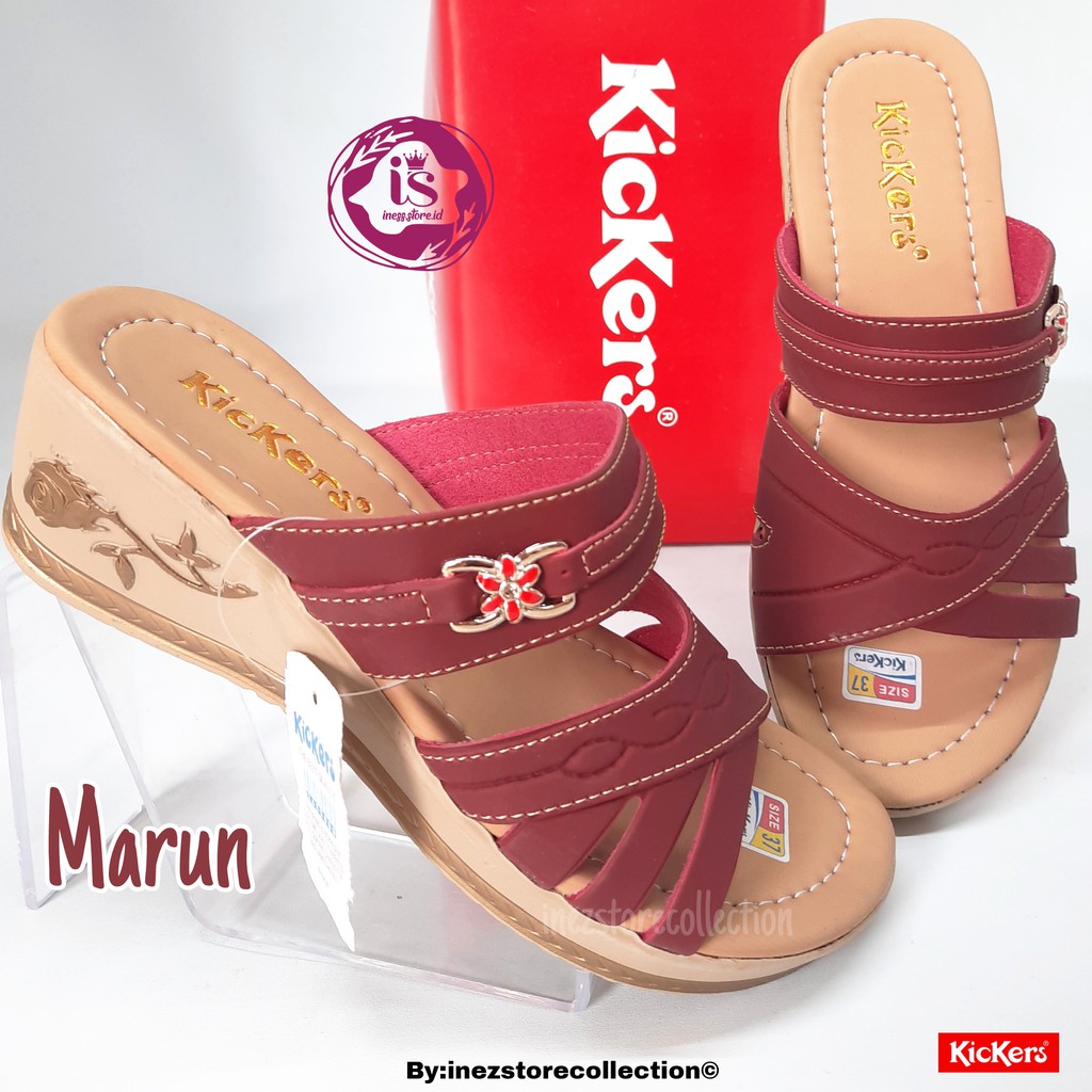 WEDGES SANDAL WANITA KICKERS TERLARIS KODE SLP17 MURAH GROSIR